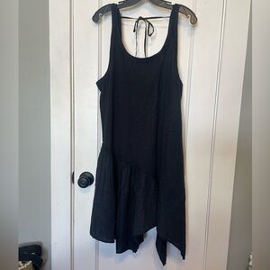 Daily Practice Asymmetrical Black Dress size L. NWT